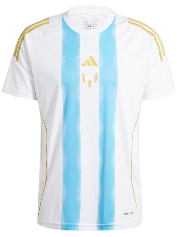 Pitch 2 street Messi fans version maillot d'entraînement uniforme de football maillot de football blanc sportswear pour hommes 2024-2025